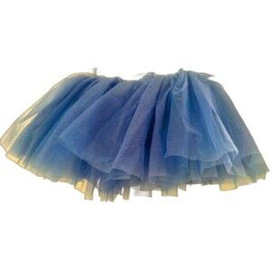 Costume Girls Blue Tutu Tulle Layered Dance Play Dress Up Play Fun Ballet M 8-10